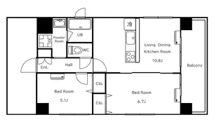 サン・ヴェール【7階】の間取り