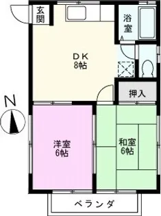 ベルハイム鈴木A【1階】の間取り