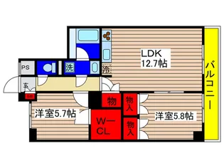 クレセント武蔵関【1階】の間取り