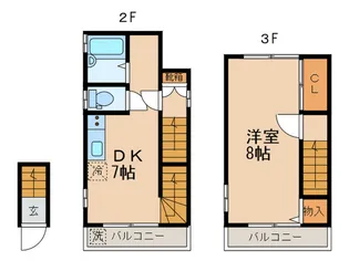 メゾネット南品川の間取り