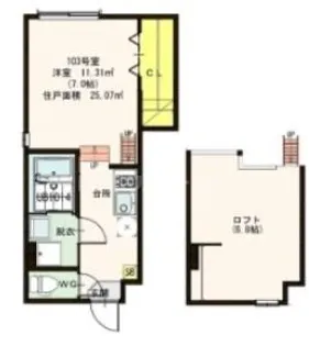 ダリアステート西新井【1階】の間取り