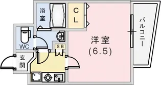 ラナップスクエア神戸県庁前【6階】の間取り