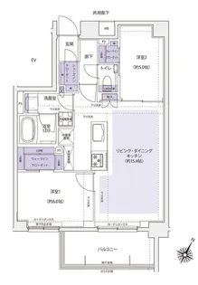 KDXレジデンス横濱紅葉坂【4階】の間取り