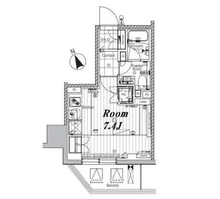 メイクスデザイン芝公園【9階】の間取り