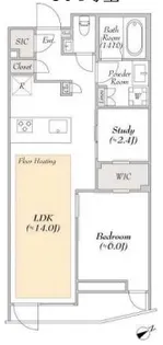 ルミークスイート恵比寿【3階】の間取り