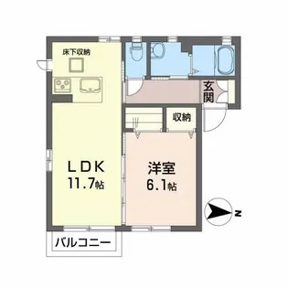 シャーメゾン クリザンテム【1階】の間取り