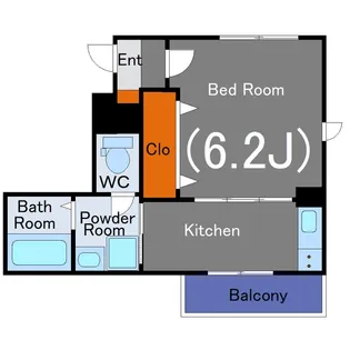 ルーム南麻布【2階】の間取り