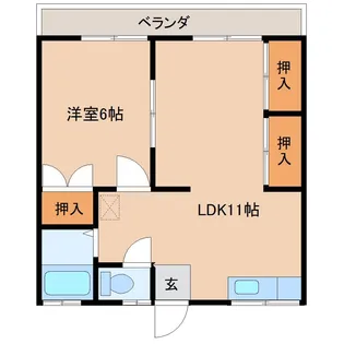 聖ハイツ第1【2階】の間取り