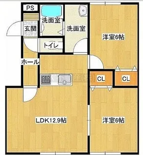 PORTE-BONHEUR【2階】の間取り