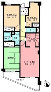クレールノースヒルズ【1階】の間取り