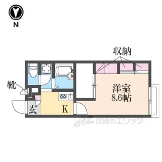 レオパレス辻九第三【1階】の間取り
