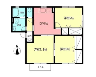 ニューヴィラII【1階】の間取り