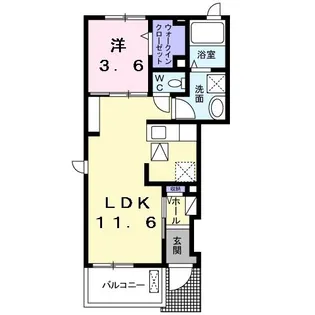 クラール木太A【1階】の間取り
