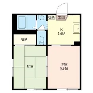 レトンギュレー桃井【1階】の間取り