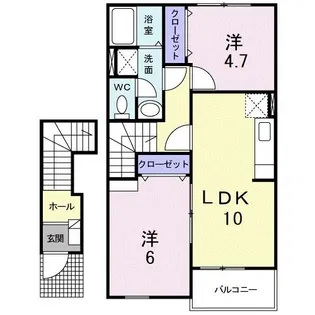 モンターニュA【2階】の間取り