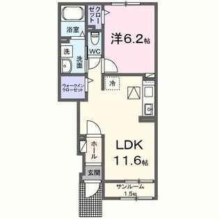 ステーションサイド下菅谷【1階】の間取り
