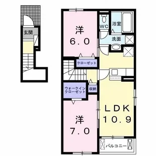 メゾン・ド・ATU B【2階】の間取り