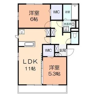 リヴィエール湘南A【1階】の間取り