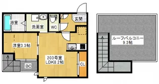 GRANDTIC AQUA【2階】の間取り