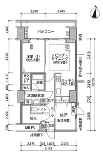 東雲キャナルコートCODAN17号棟【10階】の間取り