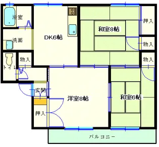 セジュール 寺山A棟【2階】の間取り
