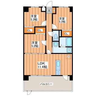 PrierIII【1階】の間取り