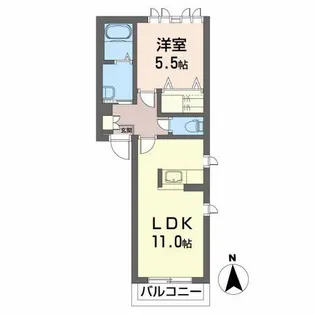 ハイツ ねむの樹【1階】の間取り