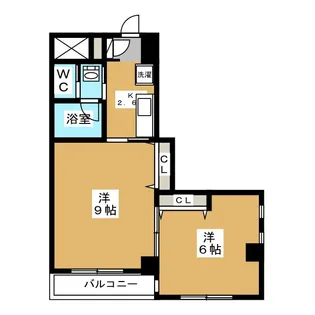 ベルエア【6階】の間取り