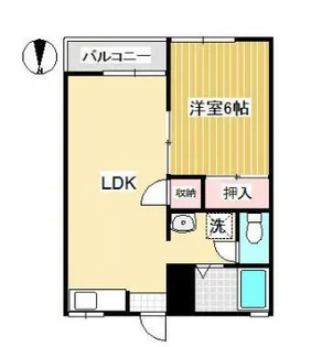 和光ハイツC棟【2階】の間取り