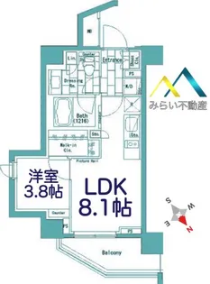 ザ・パークハビオ横浜山手【3階】の間取り