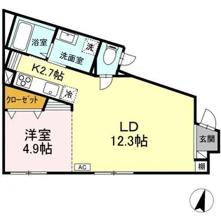 桜新町テラス【1階】の間取り