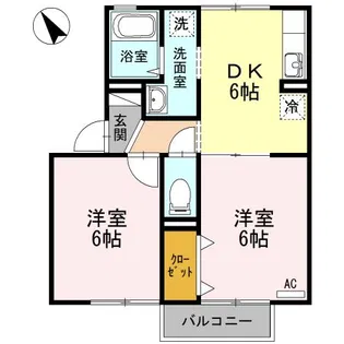 イースト・16 C棟【2階】の間取り