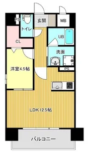 Beau rivage上水前寺【5階】の間取り