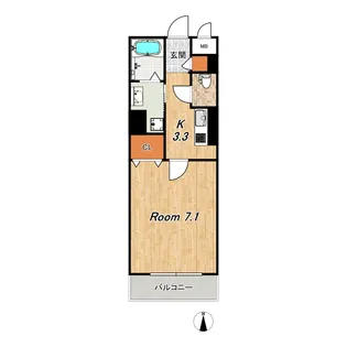 セジュールUMEDA【2階】の間取り