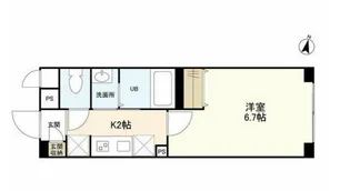 ウェルスクエアイズム明大前【2階】の間取り