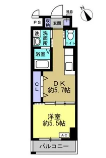 メゾンドクレチュール【1階】の間取り