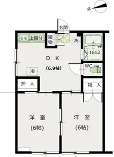17の3番館【2階】の間取り