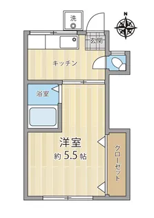 くるみ荘【2階】の間取り