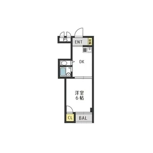 マンション常磐【4階】の間取り