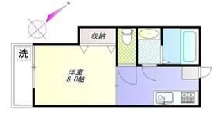 ハイツ栄蓮【1階】の間取り