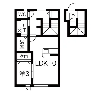 トゥーランドット【2階】の間取り
