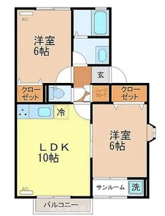 パルコピオーネB棟【1階】の間取り