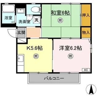 吉ノ前ハイツII【2階】の間取り