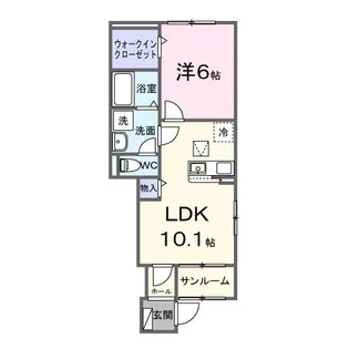 パインアベニューIII C【1階】の間取り