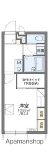 レオパレスLe リュクス【1階】の間取り