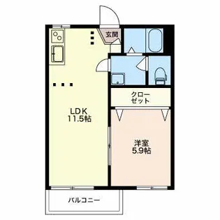 フレグランス上中山 B【2階】の間取り