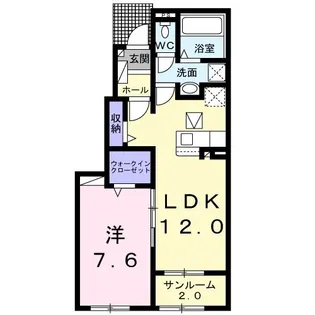 リヴェールII【1階】の間取り