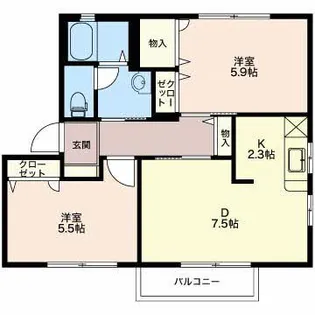 メディオ A【2階】の間取り