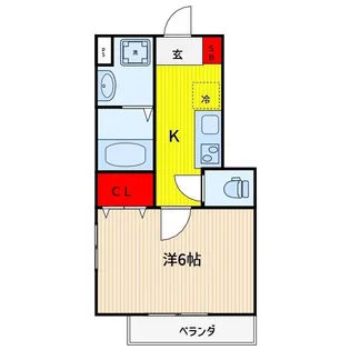 ノーブル誠道【1階】の間取り