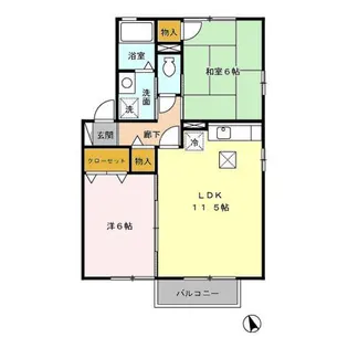 スタートライン故郷 A【1階】の間取り